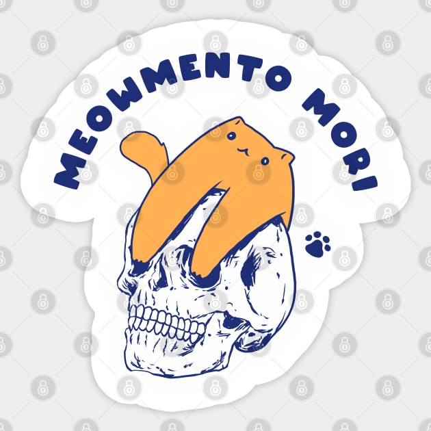 Memento Mori Cat Sticker by popcornpunk